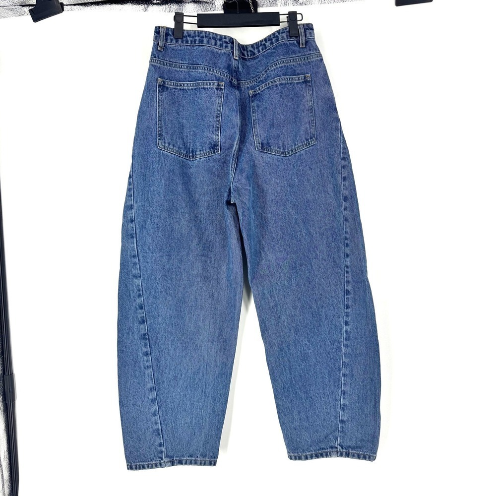 Rylee + Cru Womens High Waisted Barrel Leg Jeans Indigo Denim Size M - Picture 5 of 5